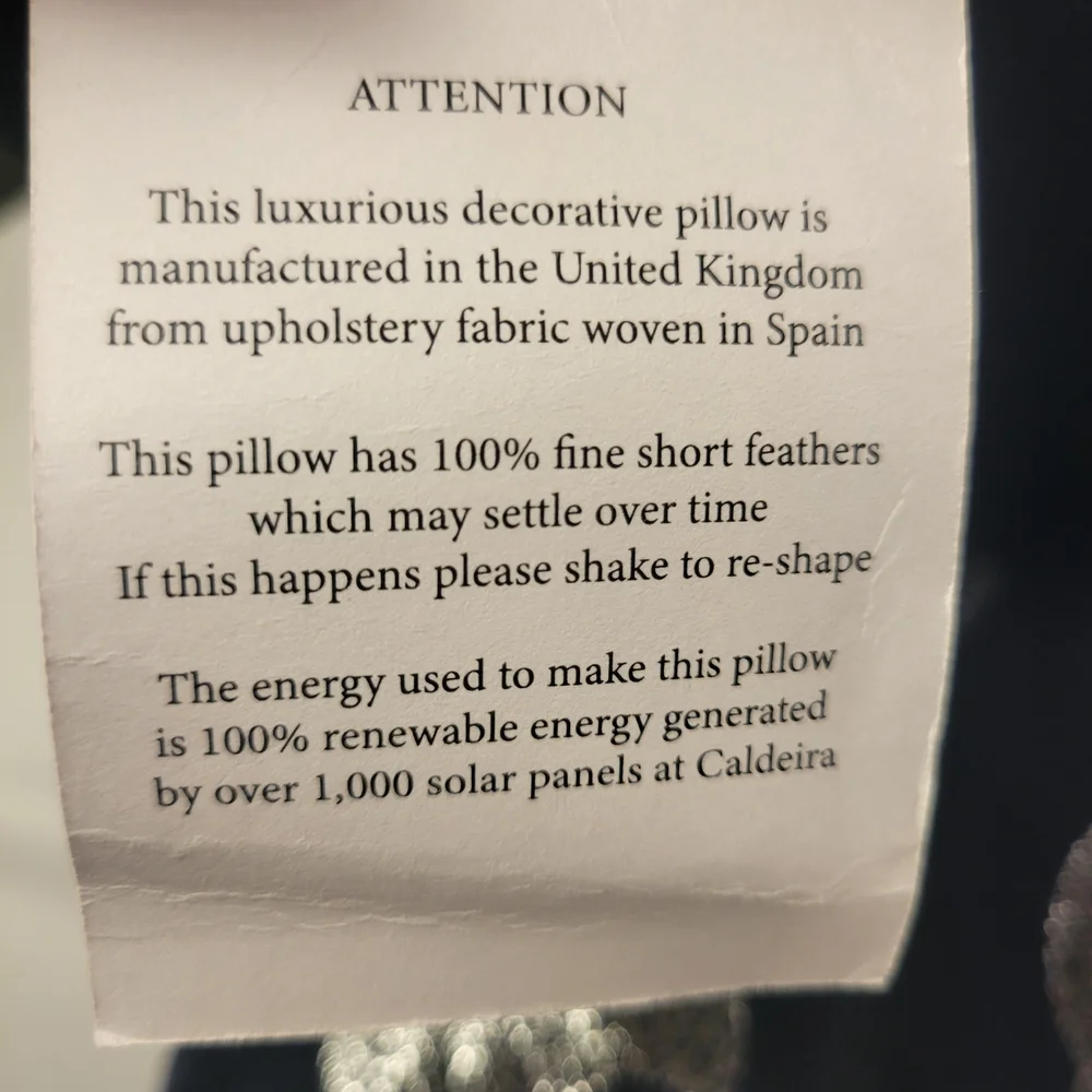 Caldeira Black, Navy and Silver Skull Accent Pillow New Rare